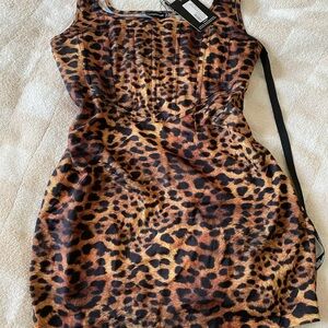 Leopard Print Sleeveless Dress